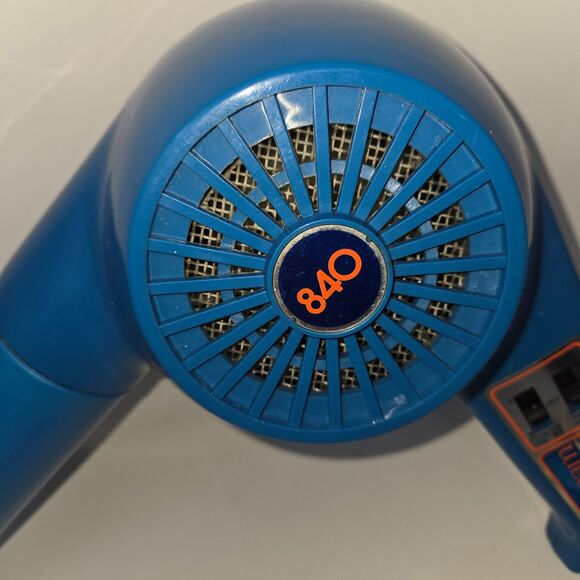 Vintage Sunbeam Pro-Aire 840 Hair Blow Dryer 1980s Blue Attachment 4 Settings - Picture 11 of 15